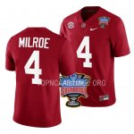 Men's Alabama Crimson Tide #4 Jalen Milroe 2022 Sugar Bowl Crimson NCAA College Football Jersey 2403GHZO5